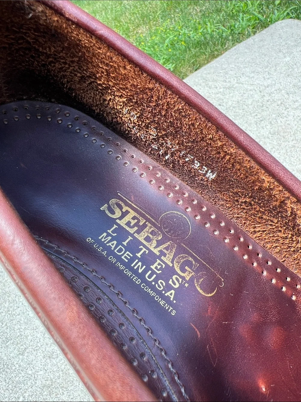 Men's 10 Brown Sewn Leather Penny Loafers Lasting Quality Materials Made in USA
